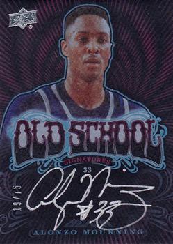 2013-14 Upper Deck Black - Old School Signatures #OS-AM Alonzo Mourning Front