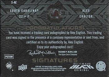 2013-14 Upper Deck Black - Signatures #S-AE Alex English Back