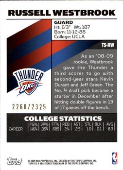 2008-09 Topps Signature #TS-RW Russell Westbrook Back
