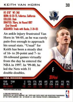 2004-05 Finest #30 Keith Van Horn Back