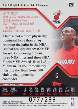 2004-05 Finest #120 Shaquille O'Neal Back