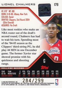 2004-05 Finest #179 Lionel Chalmers Back