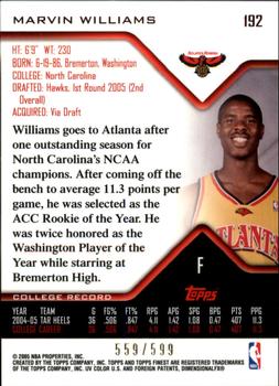 2004-05 Finest #192 Marvin Williams Back