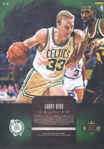 2013-14 Panini Court Kings - 5x7 Box Toppers #15 Larry Bird Back