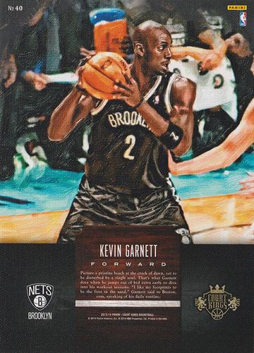 2013-14 Panini Court Kings - 5x7 Box Toppers #40 Kevin Garnett Back