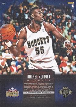 2013-14 Panini Court Kings - 5x7 Box Toppers Autographs #5 Dikembe Mutombo Back