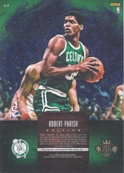 2013-14 Panini Court Kings - 5x7 Box Toppers Autographs #7 Robert Parish Back