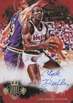 2013-14 Panini Court Kings - 5x7 Box Toppers Autographs #8 Clyde Drexler Front