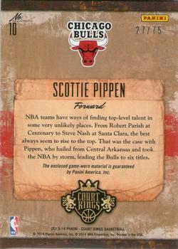 2013-14 Panini Court Kings - Vintage Materials #10 Scottie Pippen Back