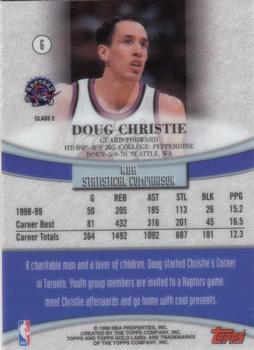 1999-00 Topps Gold Label - Class 2 #6 Doug Christie Back