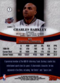 1999-00 Topps Gold Label - Class 2 #7 Charles Barkley Back