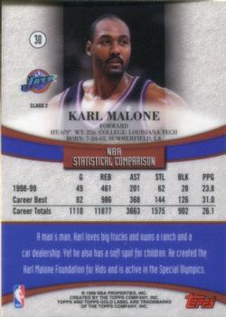 1999-00 Topps Gold Label - Class 2 #30 Karl Malone Back