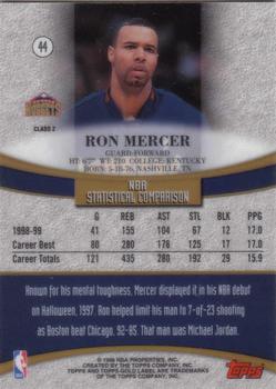 1999-00 Topps Gold Label - Class 2 #44 Ron Mercer Back