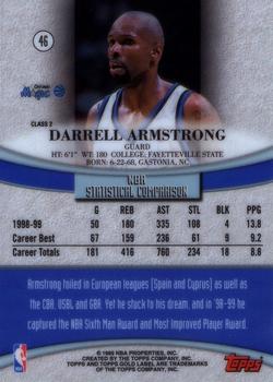 1999-00 Topps Gold Label - Class 2 #46 Darrell Armstrong Back