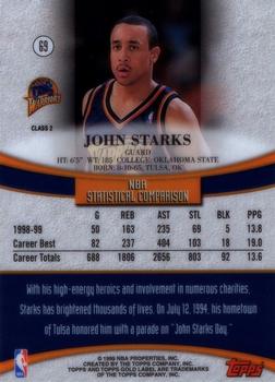 1999-00 Topps Gold Label - Class 2 #69 John Starks Back