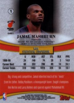 1999-00 Topps Gold Label - Class 2 #76 Jamal Mashburn Back