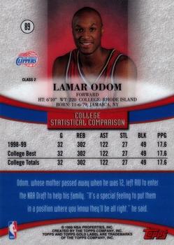 1999-00 Topps Gold Label - Class 2 #89 Lamar Odom Back
