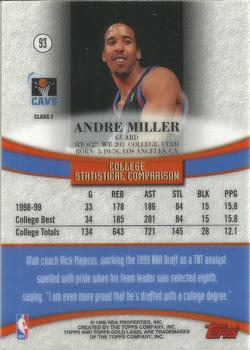 1999-00 Topps Gold Label - Class 2 #93 Andre Miller Back