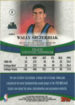 1999-00 Topps Gold Label - Class 2 #91 Wally Szczerbiak Back