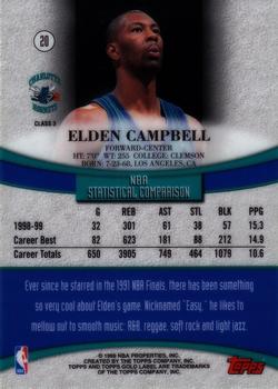 1999-00 Topps Gold Label - Class 3 #20 Elden Campbell Back