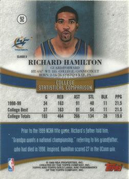 1999-00 Topps Gold Label - Class 3 #92 Richard Hamilton Back
