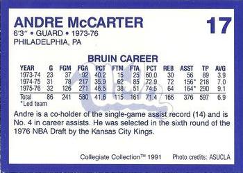 1991 Collegiate Collection UCLA #17 Andre McCarter Back
