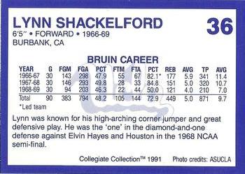 1991 Collegiate Collection UCLA Bruins #36 Lynn Shackelford Back