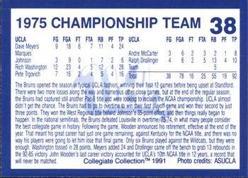 1991 Collegiate Collection UCLA Bruins #38 1975 Champions Back
