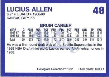 1991 Collegiate Collection UCLA Bruins #48 Lucius Allen Back