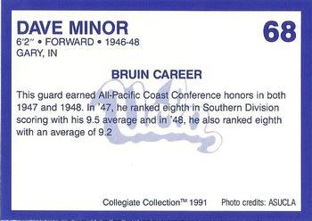 1991 Collegiate Collection UCLA #68 Dave Minor Back