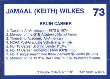 1991 Collegiate Collection UCLA Bruins #73 Jamaal (Keith) Wilkes Back