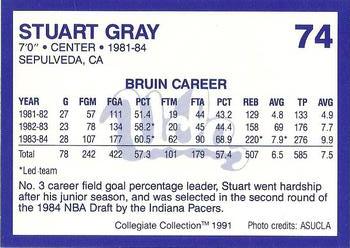 1991 Collegiate Collection UCLA #74 Stuart Gray Back