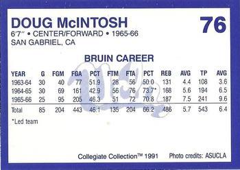 1991 Collegiate Collection UCLA Bruins #76 Doug McIntosh Back