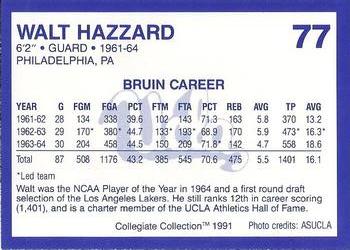 1991 Collegiate Collection UCLA #77 Walt Hazzard Back