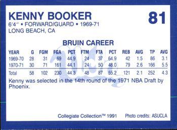 1991 Collegiate Collection UCLA Bruins #81 Kenny Booker Back