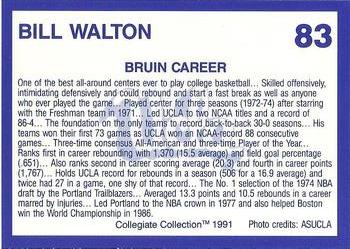 1991 Collegiate Collection UCLA Bruins #83 Bill Walton Back