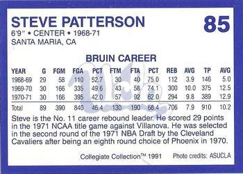1991 Collegiate Collection UCLA #85 Steve Patterson Back