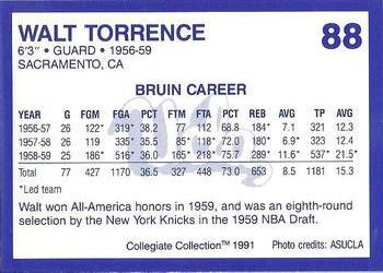 1991 Collegiate Collection UCLA Bruins #88 Walt Torrence Back