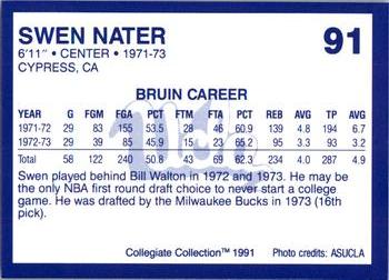 1991 Collegiate Collection UCLA Bruins #91 Swen Nater Back