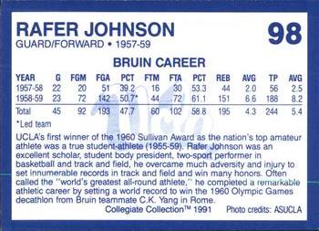1991 Collegiate Collection UCLA #98 Rafer Johnson Back