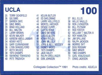 1991 Collegiate Collection UCLA #100 Director Card Back
