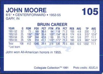 1991 Collegiate Collection UCLA #105 John Moore Back