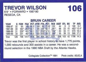 1991 Collegiate Collection UCLA #106 Trevor Wilson Back