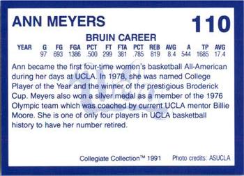 1991 Collegiate Collection UCLA #110 Ann Meyers Back