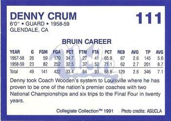 1991 Collegiate Collection UCLA #111 Denny Crum Back