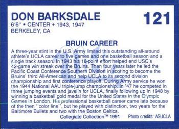 1991 Collegiate Collection UCLA #121 Don Barksdale Back