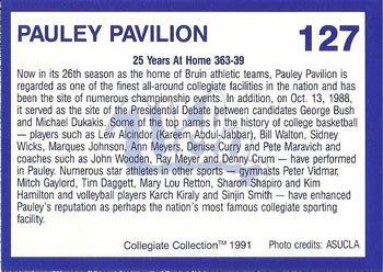 1991 Collegiate Collection UCLA Bruins #127 Pauley Pavilion Back