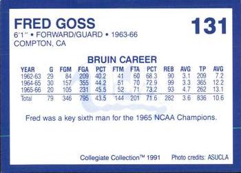 1991 Collegiate Collection UCLA #131 Fred Goss Back