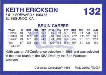 1991 Collegiate Collection UCLA Bruins #132 Keith Erickson Back