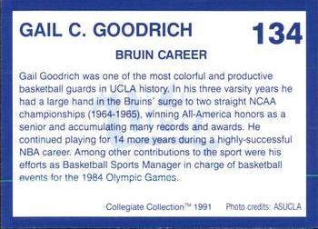 1991 Collegiate Collection UCLA #134 Gail Goodrich Back